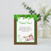 Carte De Remerciements safari de jungle PLAT d'oscillation de singe du (Debout devant)