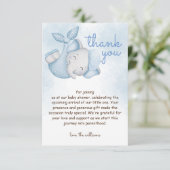 Carte De Remerciements Safari éléphant bébé douche (Debout devant)