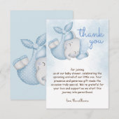 Carte De Remerciements Safari éléphant bébé douche (Devant / Derrière)