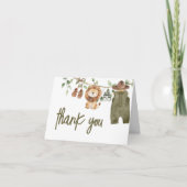 Carte De Remerciements Safari Petite Wild One Baby Clothes Baby shower (Devant)