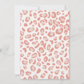 Carte De Remerciements Safari sauvage rose Animaux fête d'anniversaire (Dos)