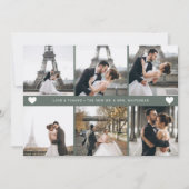 Carte De Remerciements Sage de collage photo simple et moderne (Devant)