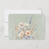 Carte De Remerciements Sage Dusty Blue Peony Mariage d'aquarelle (Dos)