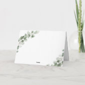 Carte De Remerciements Sage Green Aquarelle Feuille Mariage moderne (Dos)