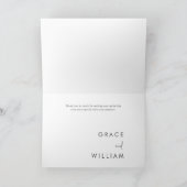 Carte De Remerciements Sage Green Aquarelle Feuille Mariage moderne (Intérieur)