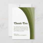 Carte De Remerciements Sage Green Boho Rainbow Stripe Arch Mariage (Devant)