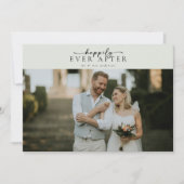 Carte De Remerciements Sage Green Calligraphie Script Mariage photo (Devant)