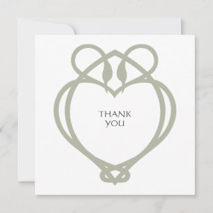 Carte De Remerciements Sage Green Celtic Irlandais Swan Love Knot Mariage