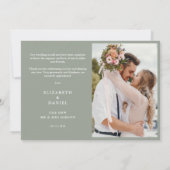 Carte De Remerciements Sage Green Floral Greenery String Lights Photo (Dos)