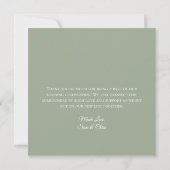 Carte De Remerciements Sage Green Love & Thanks Photo & Note Mariage (Dos)