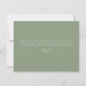 Carte De Remerciements Sage Green Wildflower Wreath Wedding Bridal Shower (Dos)