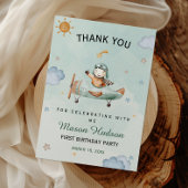 Carte De Remerciements Sage Little Pilot First Birthday Thank You