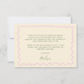 Carte De Remerciements Sage Pink Whimsical Handwritten (Dos)