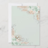 Carte De Remerciements Sage Vert Argent Quinceañera Robe Mis Quince (Dos)