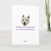 Carte De Remerciements Sagesse de Westie ! Chance de Guid ! (Dos)