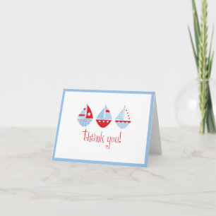 Carte De Remerciements Sail Boat Thank You