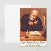 Carte De Remerciements Saint Alphonse Liguori (Devant / Derrière)