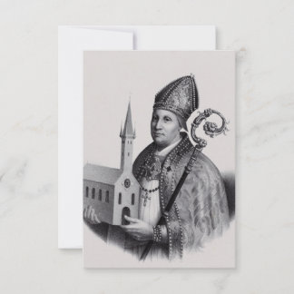 Carte De Remerciements Saint Ansgar Apostle of the North Holy Card
