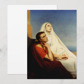 Carte De Remerciements Saint Augustin et Saint Monica (Devant / Derrière)