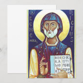 Carte De Remerciements Saint Benoît de Nursia (Devant / Derrière)