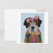 Carte De Remerciements Saint Bernard (Devant / Derrière)