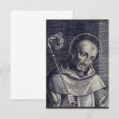 Carte De Remerciements Saint Bernard de Clairvaux (Devant / Derrière)