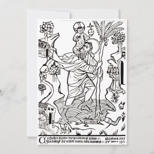 Carte De Remerciements Saint Christopher (Devant)