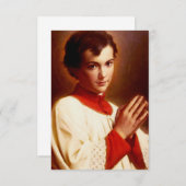 Carte De Remerciements Saint Dominic Savio (Devant / Derrière)