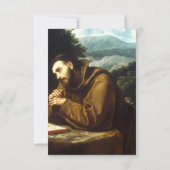 Carte De Remerciements Saint François d'Assise (Dos)