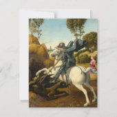 Carte De Remerciements Saint George et le Dragon, 1506 par Raphael (Devant)