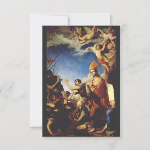 Carte De Remerciements Saint Janvier, évêque de Bénévent - Beaux-arts