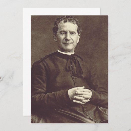 Carte De Remerciements Saint Jean Bosco Prêtre et confesseur (Devant / Derrière)