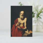 Carte De Remerciements Saint Jérôme par Jusepe de Ribera (Debout devant)