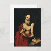 Carte De Remerciements Saint Jérôme par Jusepe de Ribera (Devant / Derrière)