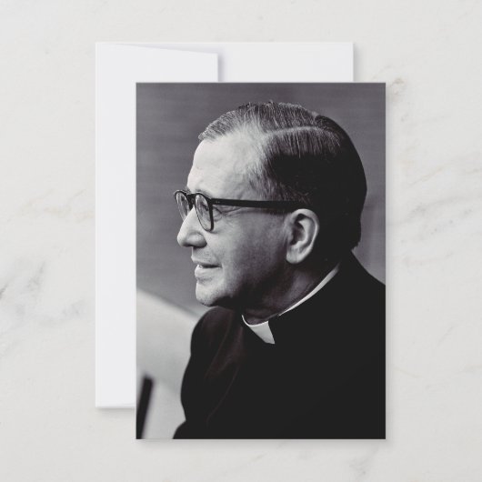 Carte De Remerciements Saint Josemaria Escriva (Devant)