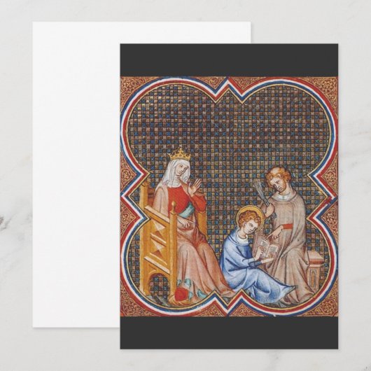 Carte De Remerciements Saint-Louis IX de France (Devant / Derrière)