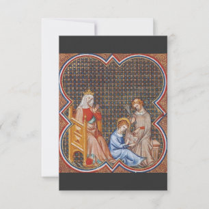 Carte De Remerciements Saint Louis IX de France Protecteur des Rois Art