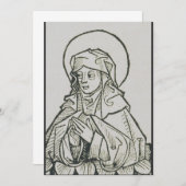 Carte De Remerciements Saint Monica mère de l'Augustin d'Hippo (Devant / Derrière)
