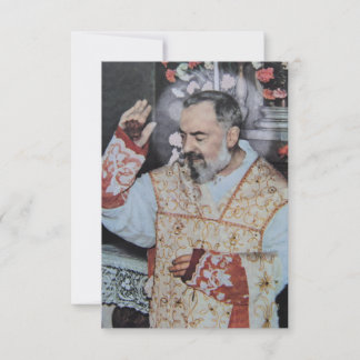 Carte De Remerciements Saint Padre Pio Holy Card