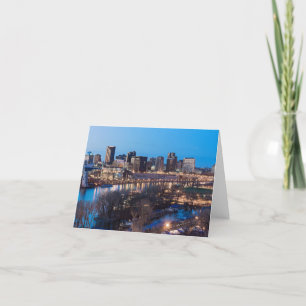 Carte De Remerciements saint paul skyline et le bord de la rivière la nui