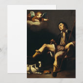 Carte De Remerciements Saint Roch et l'Ange par Guy François (Devant / Derrière)