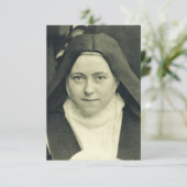 Carte De Remerciements Saint Thérèse de l'Enfant Jésus et la Sainte Face (Debout devant)