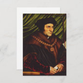Carte De Remerciements Saint Thomas More (Devant / Derrière)