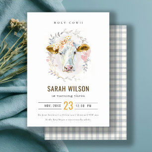 Carte De Remerciements Saint-Vache Ferme Florale Enfants N'importe quel â