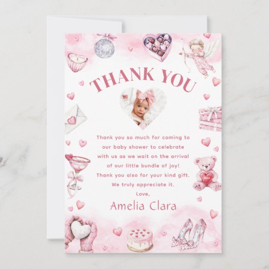 Carte De Remerciements Saint-Valentin Anniversaire Petite Douceur (Devant)