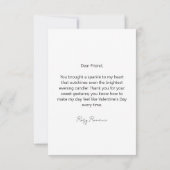 Carte De Remerciements Saint Valentin Beauté en Lingerie sur le canapé (Dos)