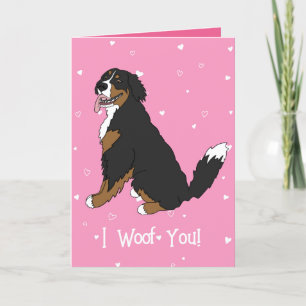 Carte De Remerciements Saint Valentin bernois de chien de montagne