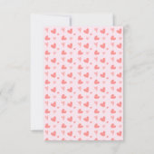 Carte De Remerciements Saint-Valentin Coeurs rose Peach Anniversaire (Dos)