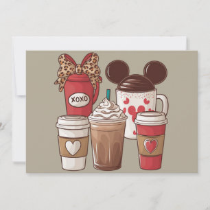 Carte De Remerciements Saint-Valentin Drôle Latte Amateur de Café 