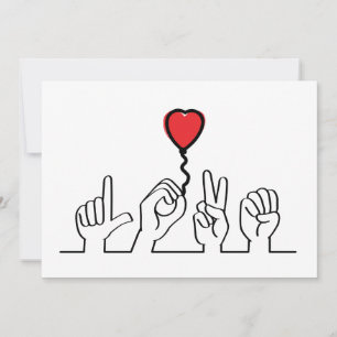 Carte De Remerciements Saint Valentin. Le sourd, l'éloge du langage gestu